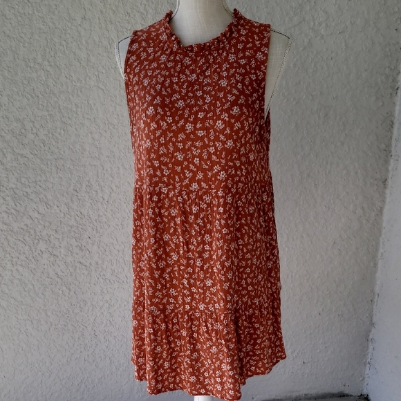 True Craft Dresses & Skirts - True Craft Rust Floral Mini Dress Size Large